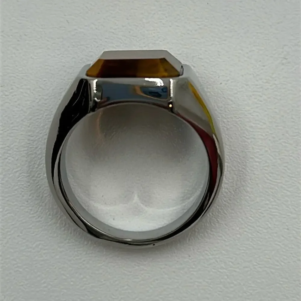 Tiger Eye Natural Gemstone Handmade Men's Ring Size 10.5 NWT